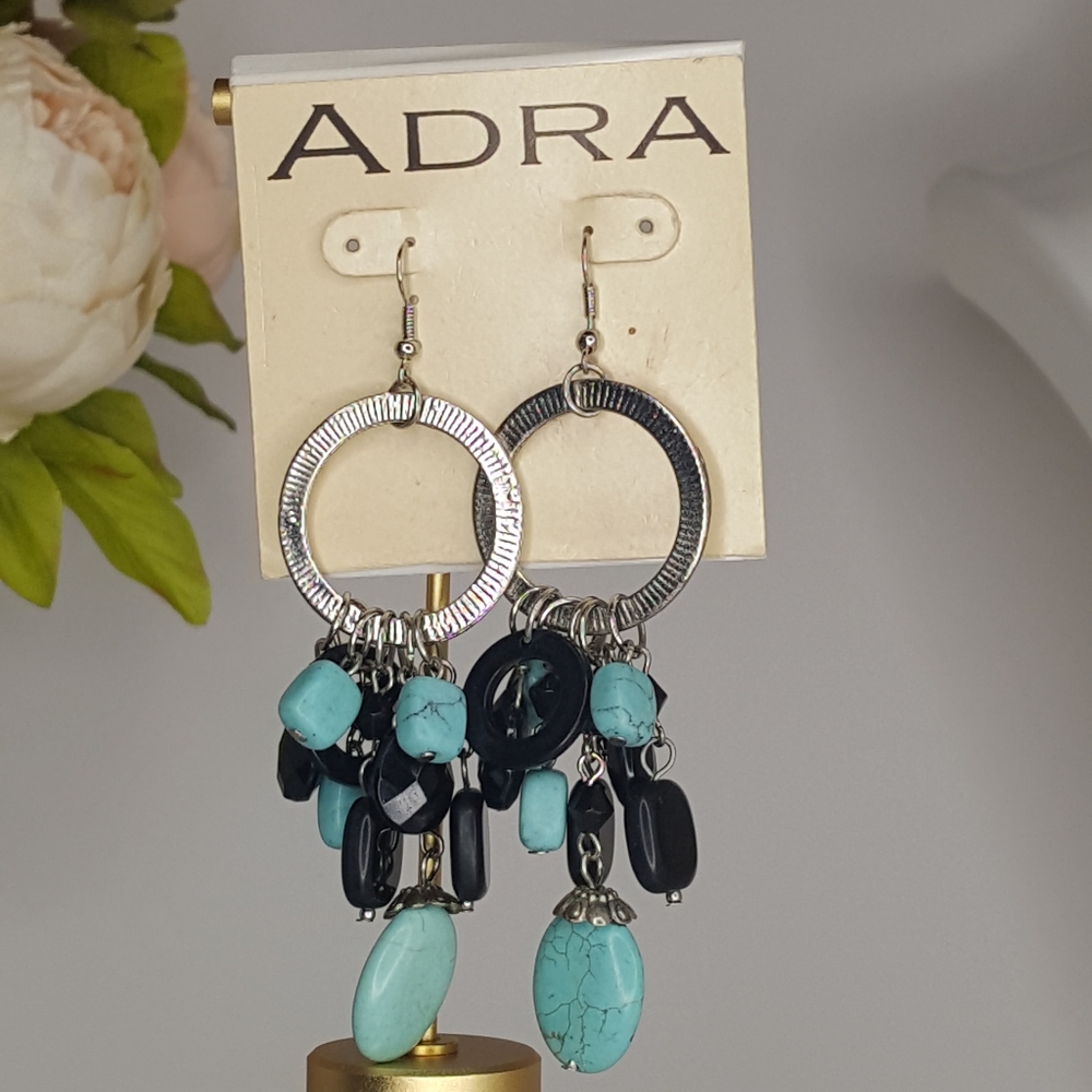✔️NWT Adra Turquoise Loop Earrings - Picture 2 of 4